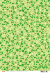 Papír zelený potisk Čtyřlístek jednostranný A4, 170g 7641