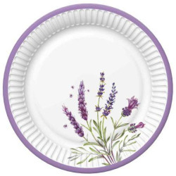 Papírový talíř velký 23cm, 8ks, Lavender Twigs TM02_CO_046301