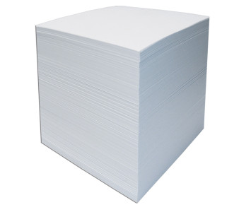 Špalíček papírový (kostka) 8,5x8,5x8cm bílý,náhradní náplň 101533