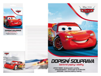 Dopisní papír barevný LUX 5+10 Disney Cars 5550280