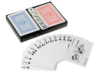 45060 Karty hrací 108ks Canasta/poker+6 kostek