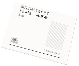 Blok z milimetrového papíru A3 50listů 