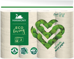 Toaletní papír Harmony Eco loving 2vrstvý 12ks