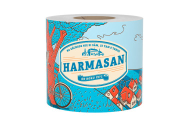 Toaletní papír Harmasan Mýval jednovrstvý, návin 50 metrů