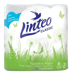 Toaletní papír Linteo Classic-2v.bílý 4x15m 100% celulóza 206610