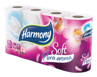Toaletní papír Harmony Soft Flora Perfumes 8x17,5m 3vrstvý 