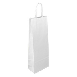 Papírová taška bílá Mosela 14x8x39cm, kraft.papír, kroucené ucho