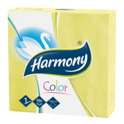 Ubrousky Harmony Color 33x33cm 1vrstvé 50ks žluté