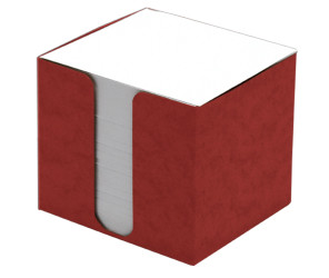 Zásobník prešpánový s papírem, červený 8,5x8,5x8cm 108297