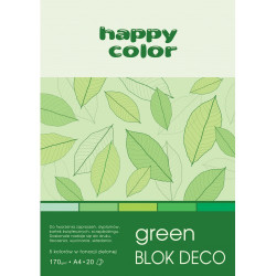 Barevný papír A4 170g 20l 5 odstínů zelené 306414