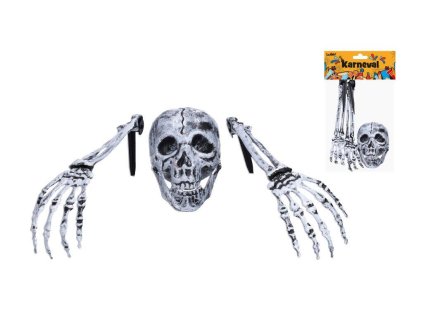 DEKORACE HALLOWEEN KOSTLIVEC RUCE + HLAVA  W061230