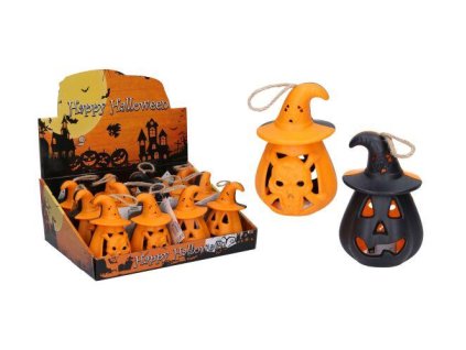 DEKORACE HALLOWEEN DÝNĚ SVÍTÍCÍ 11X6,5CM 2 BARVY  W041169